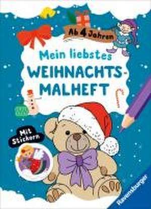 Mein liebstes Weihnachtsmalheft mit Stickern ab 4 de Roger De Klerk