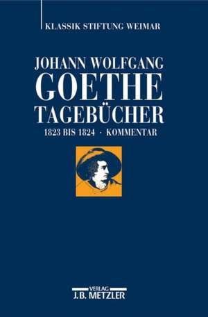 Johann Wolfgang Goethe: Tagebücher: Band IX,2 Kommentar (1823–1824) de Margrit Glaser