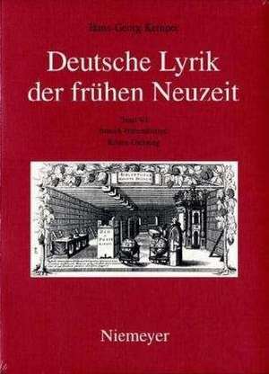 Barock-Humanismus: Krisen-Dichtung de Hans-Georg Kemper