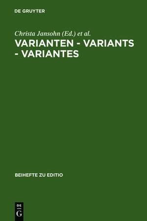 Varianten - Variants - Variantes de Christa Jansohn