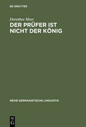 Der Prüfer ist nicht der König: Mündliche Abschlußprüfungen in der Hochschule de Dorothee Meer