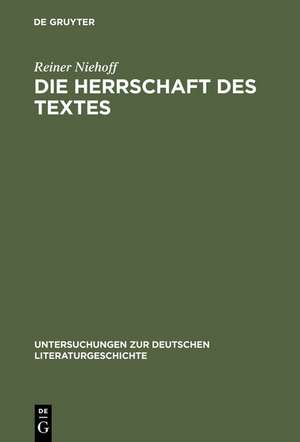 Die Herrschaft des Textes: Zitattechnik als Sprachkritik in Georg Büchners Drama »Danton's Tod« unter Berücksichtigung der »Letzten Tage der Menschheit« von Karl Kraus de Reiner Niehoff