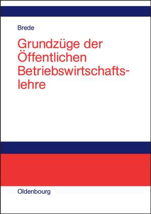 Grundzüge der Öffentlichen Betriebswirtschaftslehre de Helmut Brede