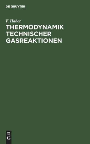 Thermodynamik technischer Gasreaktionen de F. Haber