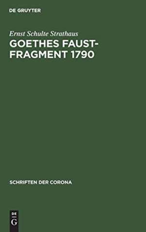 Goethes Faust-Fragment 1790 de Ernst Schulte Strathaus