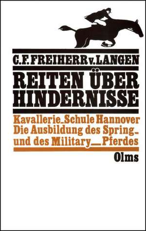 Reiten über Hindernisse de Carl F. von Langen