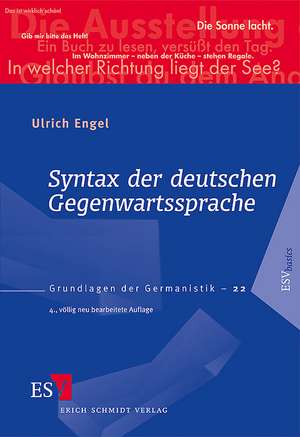 Syntax der deutschen Gegenwartssprache de Ulrich Engel