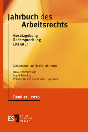 Jahrbuch des Arbeitsrechts. Bd. 57 de Ingrid Schmidt