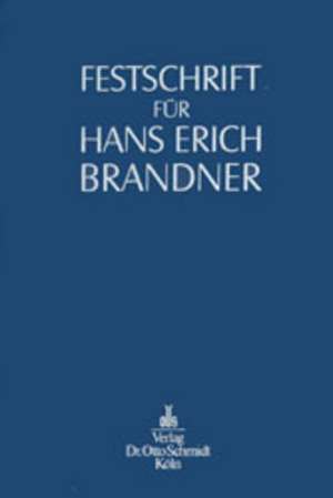 Festschrift für Hans Erich Brandner de Gerd Pfeiffer