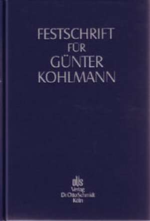 Festschrift für Günter Kohlmann zum 70. Geburtstag de Hans J Hirsch