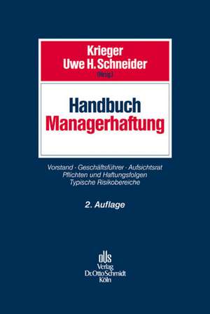 Handbuch Managerhaftung de Gerd Krieger