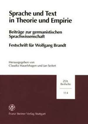 Sprache und Text in Theorie und Empirie de Claudia Mauelshagen