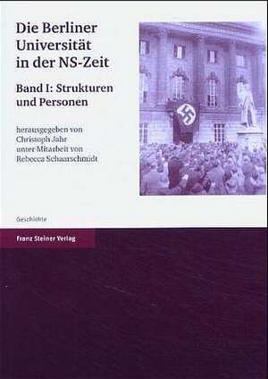 Die Berliner Universität in der NS-Zeit 1 de Christoph Jahr