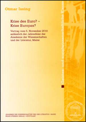 Krise des Euro? - Krise Europas? de Otmar Issing