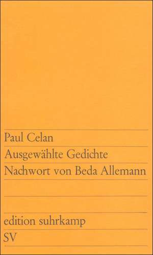 Ausgewählte Gedichte de Paul Celan