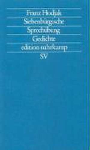 Siebenbürgische Sprechübung de Franz Hodjak