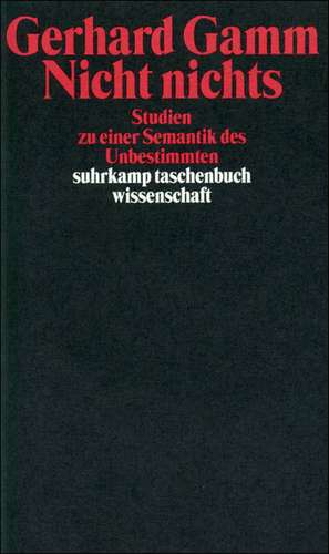 Nicht nichts de Gerhard Gamm