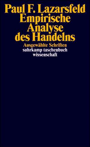 Empirische Analyse des Handelns de Paul F. Lazarsfeld