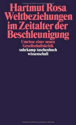 Weltbeziehungen im Zeitalter der Beschleunigung de Hartmut Rosa