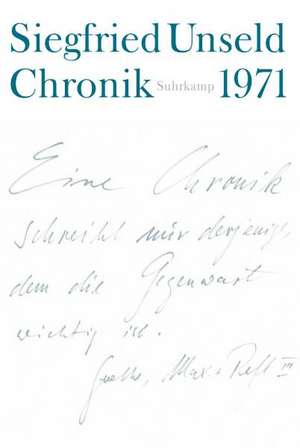 Chronik 02. 1971 de Siegfried Unseld