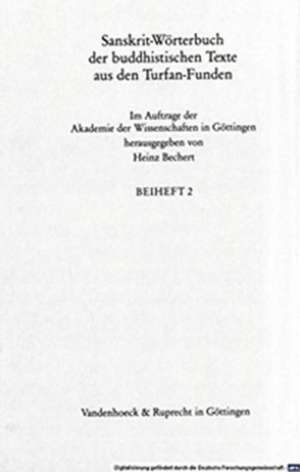 Sanskrit-Worterbuch der buddhistischen Texte aus den Turfan-Funden. Einbanddecke zu Band II: (Lieferungen 915) de Vandenhoeck & Ruprecht Verlage