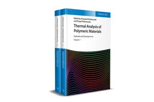 Thermal Analysis of Polymeric Materials – Methods and Developments de K Pielichowski