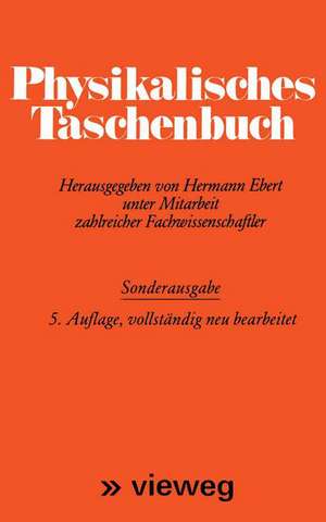 Physikalisches Taschenbuch de Hermann Ebert