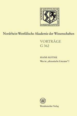 Was ist „altrussische Literatur“? de Hans Rothe