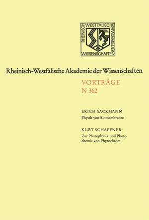 Biomembranen: Physikalische Prinzipien der Selbstorganisation und Funktion als integrierte Systeme zur Signalerkennung, -verstärkung und -übertragung auf molekularer Ebene. Zur Photophysik und Photochemie von Phytochrom, einem photomorphogenetischen Regler in grünen Pflanzen de Erich Sackmann