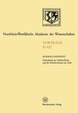 Nordrhein-Westfälische Akademie der Wissenschaften: Natur-, Ingenieur- und Wirtschaftswissenschaften de Konrad Sandhoff