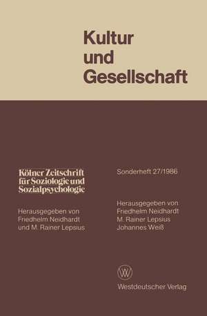 Kultur und Gesellschaft de Friedhelm Neidhardt