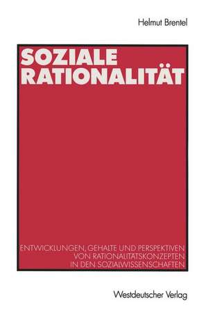 Soziale Rationalität: Entwicklungen, Gehalte und Perspektiven von Rationalitätskonzepten in den Sozialwissenschaften de Helmut Brentel