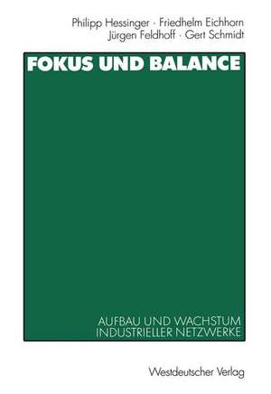 Fokus und Balance: Aufbau und Wachstum industrieller Netzwerke. Am Beispiel von VW/Zwickau, Jenoptik/Jena und Schienenfahrzeugbau/Sachsen-Anhalt de Philipp Hessinger