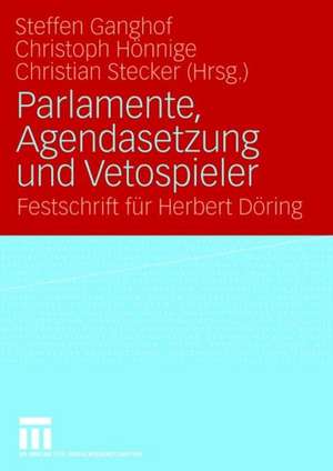 Parlamente, Agendasetzung und Vetospieler: Festschrift für Herbert Döring de Steffen Ganghof