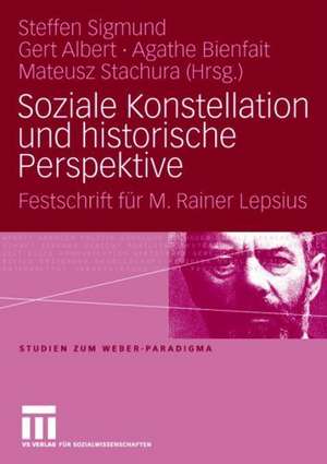 Soziale Konstellation und historische Perspektive: Festschrift für M. Rainer Lepsius de Steffen Sigmund