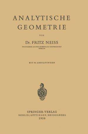 Analytische Geometrie de F. Neiss