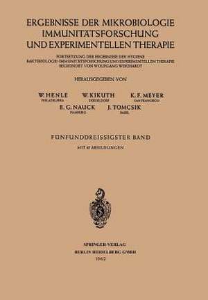 Ergebnisse der Mikrobiologie Immunitätsforschung und Experimentellen Therapie: Fortsetzung der Ergebnisse der Hygiene Bakteriologie · Immunitätsforschung und Experimentellen Therapie de W. Henle