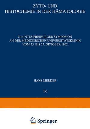 Zyto- und Histochemie in der Hämatologie de Hans Merker