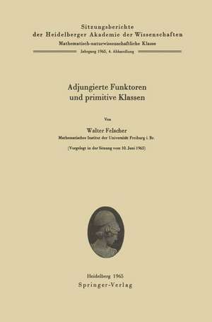 Adjungierte Funktoren und primitive Klassen de Walter Felscher