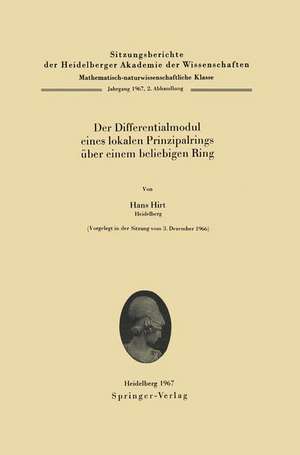 Der Differentialmodul eines lokalen Prinzipalrings über einem beliebigen Ring de H. Hirt