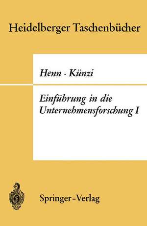 Einführung in die Unternehmensforschung I de R. Henn