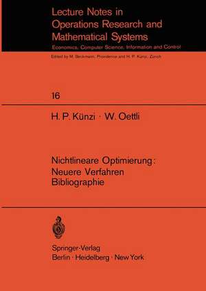 Nichtlineare Optimierung: Neuere Verfahren Bibliographie de R. Pfranger