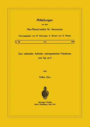 Zum Weltweiten Auftreten Erdmagnetischer Pulsationen vom Typ PC 4 de V. Zürn