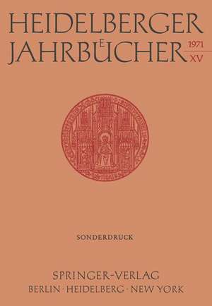 Heidelberger Jahrbücher de H. Schipperges