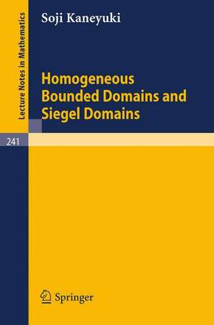 Homogeneous Bounded Domains and Siegel Domains de S. Kaneyuki