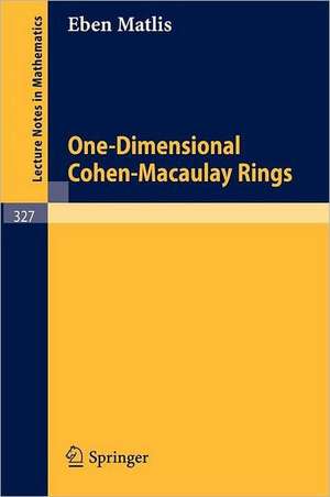 One-Dimensional Cohen-Macaulay Rings de Eben Matlis