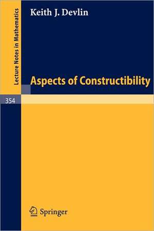 Aspects of Constructibility de K. J. Devlin