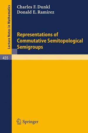 Representations of Commutative Semitopological Semigroups de C.F. Dunkl