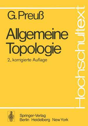 Allgemeine Topologie de G. Preuss