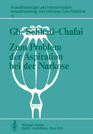 Zum Problem der Aspiration bei der Narkose: Intraluminales Druckverhalten im Oesophagus-Magen-Bereich de G. Sehhati-Chafai